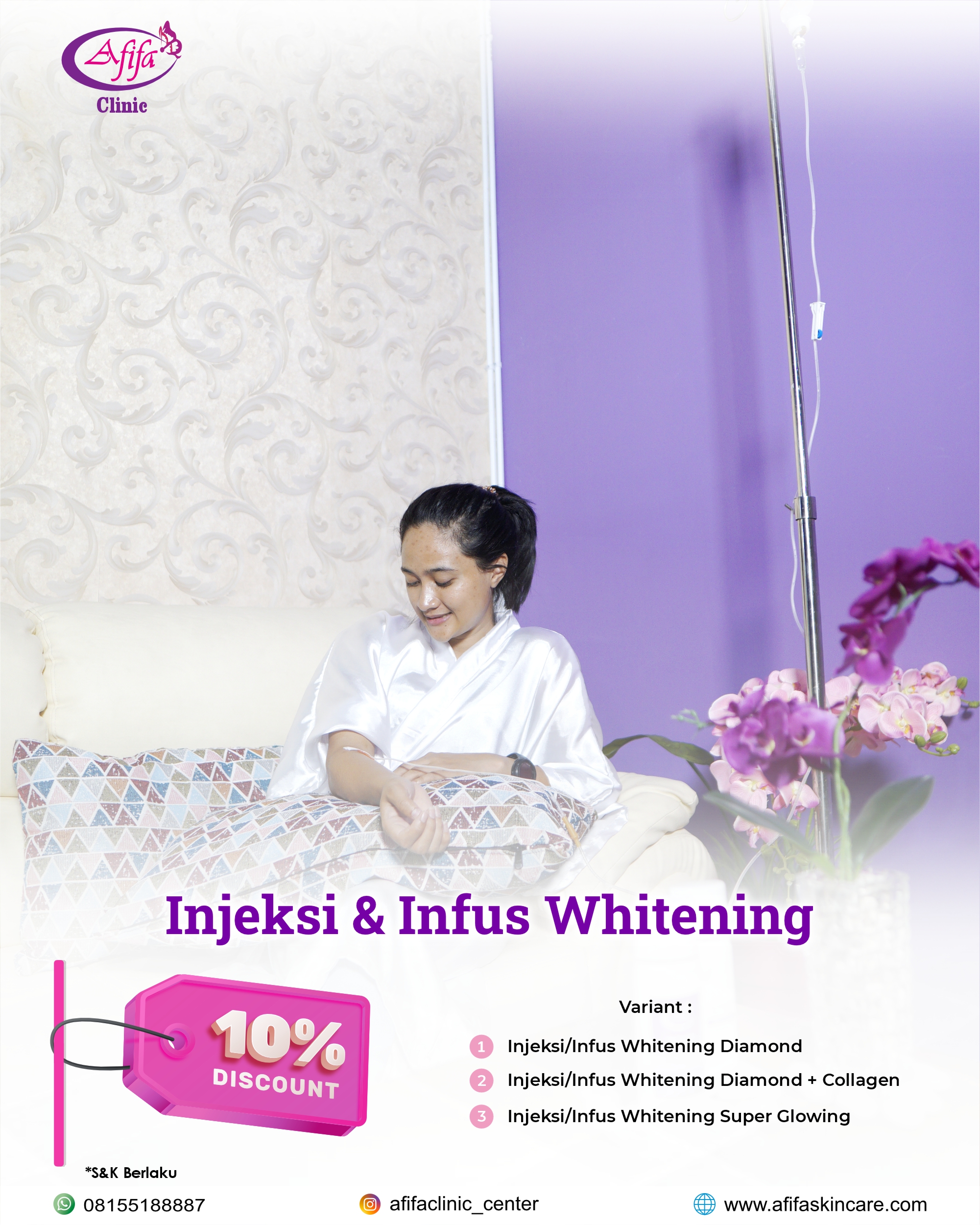 Injeksi Infus Whitening disc 10%